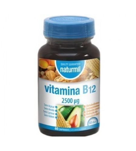 Vitamina B12 2500ug - 60 Comprimidos - Naturmil